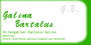 galina bartalus business card
